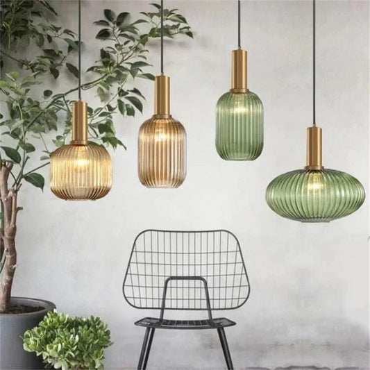 Hanglamp glas groen | Vitrum