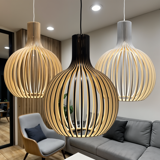 Houten hanglamp Ø35cm Ø45cm Ø55cm | Olivia