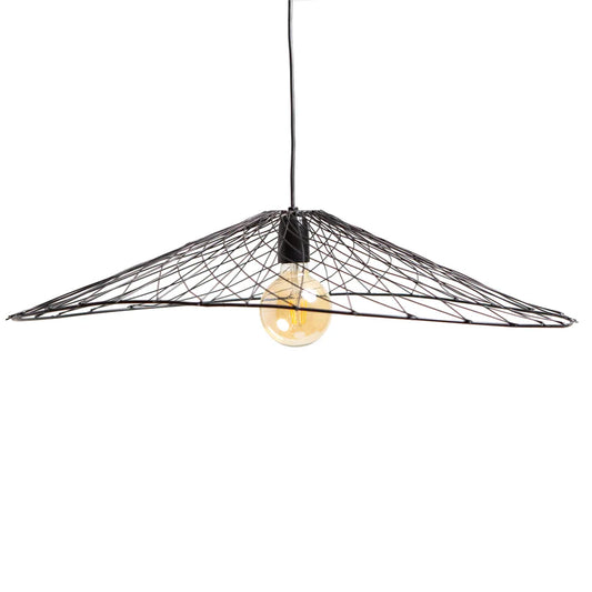 Hanglamp OLIVER mat zwart en antiek brons