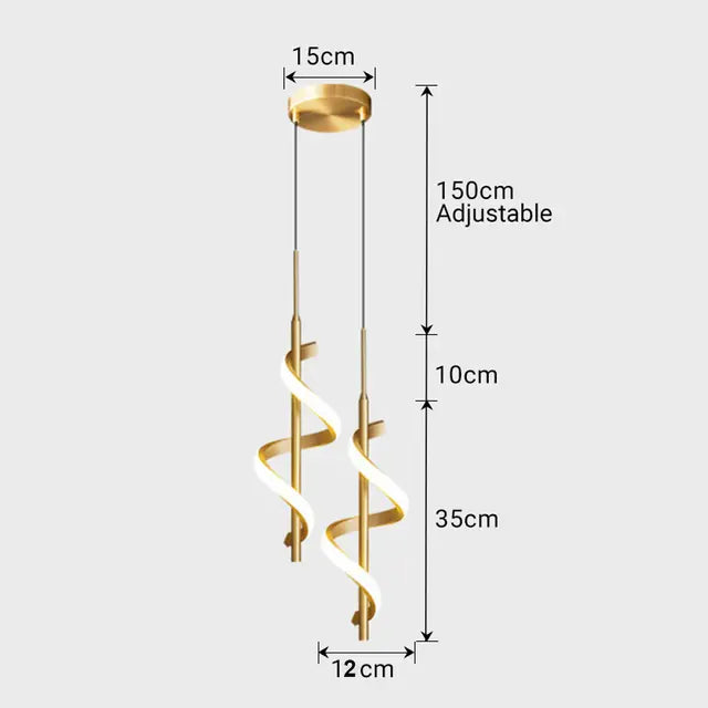 Moderne hanglamp goud en zwart | Gnistør