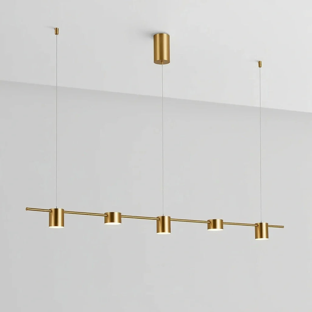 Hanglamp eettafel goud, met afstandsbediening | Aurum