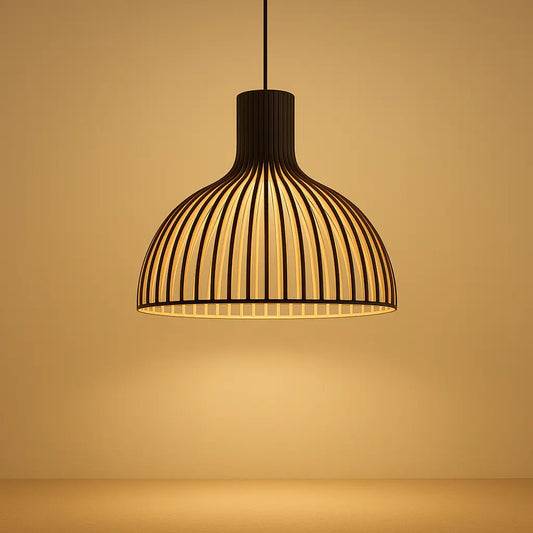 Houten hanglamp Ø35cm Ø45cm halve bol | Lignum