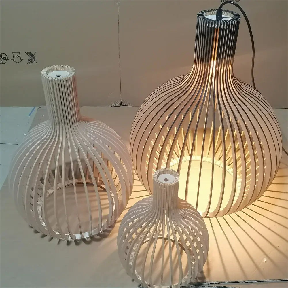 Houten hanglamp Ø35cm Ø45cm Ø55cm | Olivia