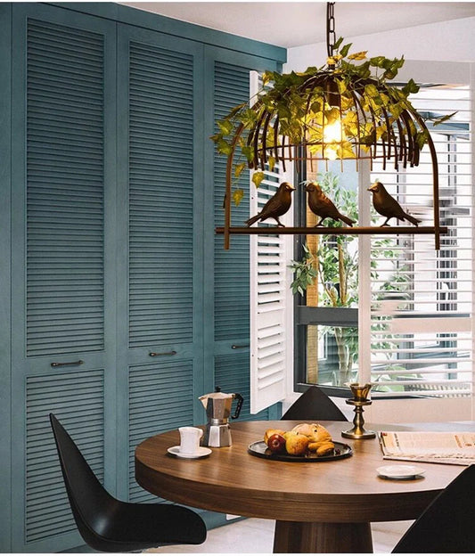 Industriële hanglamp met vogels | Luminara