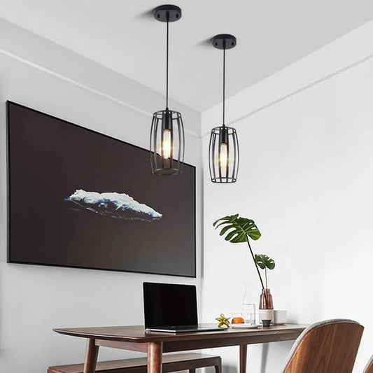Industriële hanglamp zwart minimalistisch | Luminara