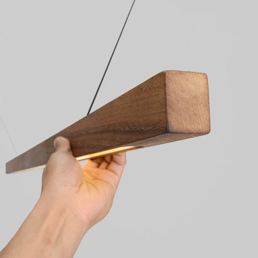 Houten hanglamp eettafel, langwerpig | Glød