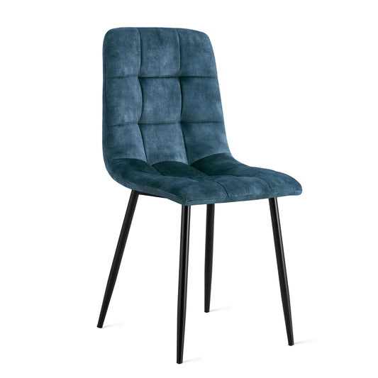 Eetkamerstoel Yerevan – Velvet Petrol