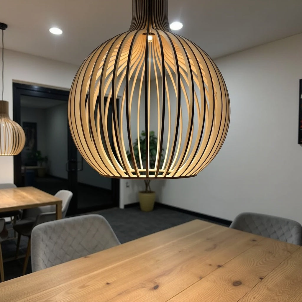 Houten hanglamp Ø35cm Ø45cm Ø55cm | Olivia