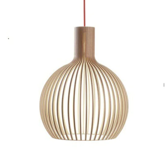 Nordic Birdcage Solid Wood Chandelier