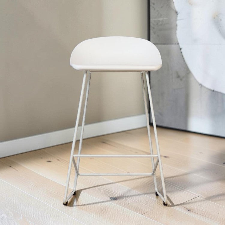 Scandinavische Barkruk Ellen wit 66cm