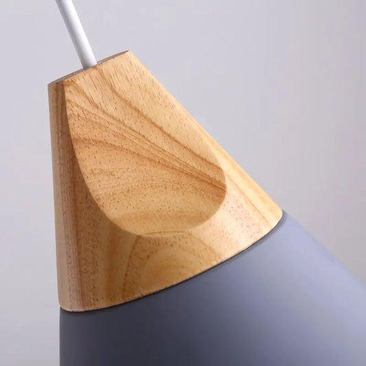 Scandinavische hanglamp met hout accent | Dånsk