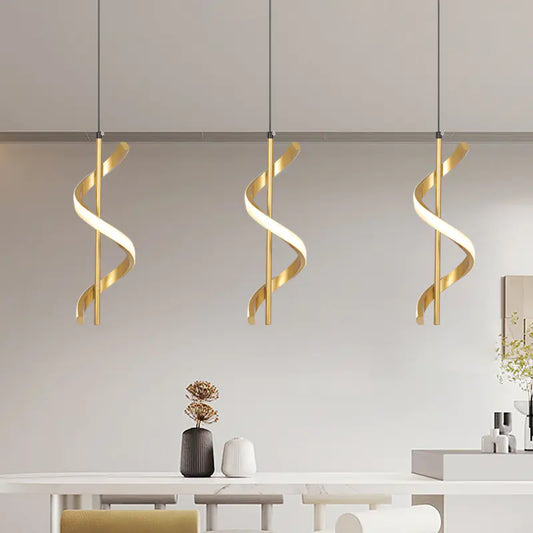 Modern Spiral Pendant Light for Dining Room & Bedroom